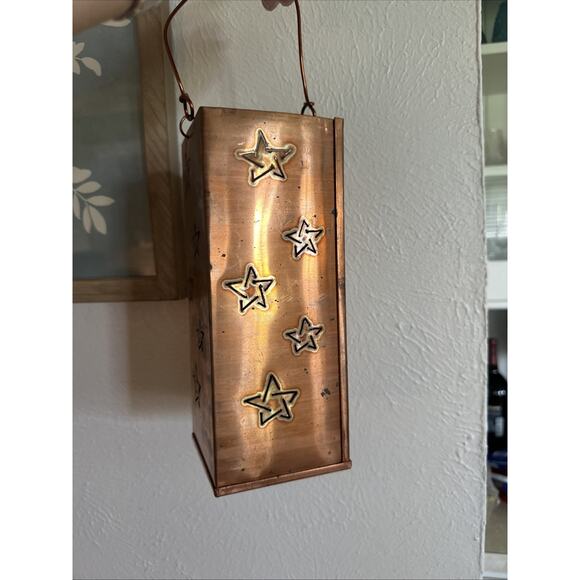 Vintage Southern Living Lantern Angel Copper Candle Christmas Decor Luminaries - Picture 3 of 8